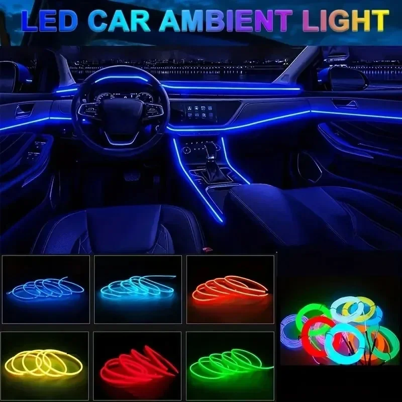 Car Interior Neon Light Usb - إضاءة داخلية للسيارة 5 فولت EL