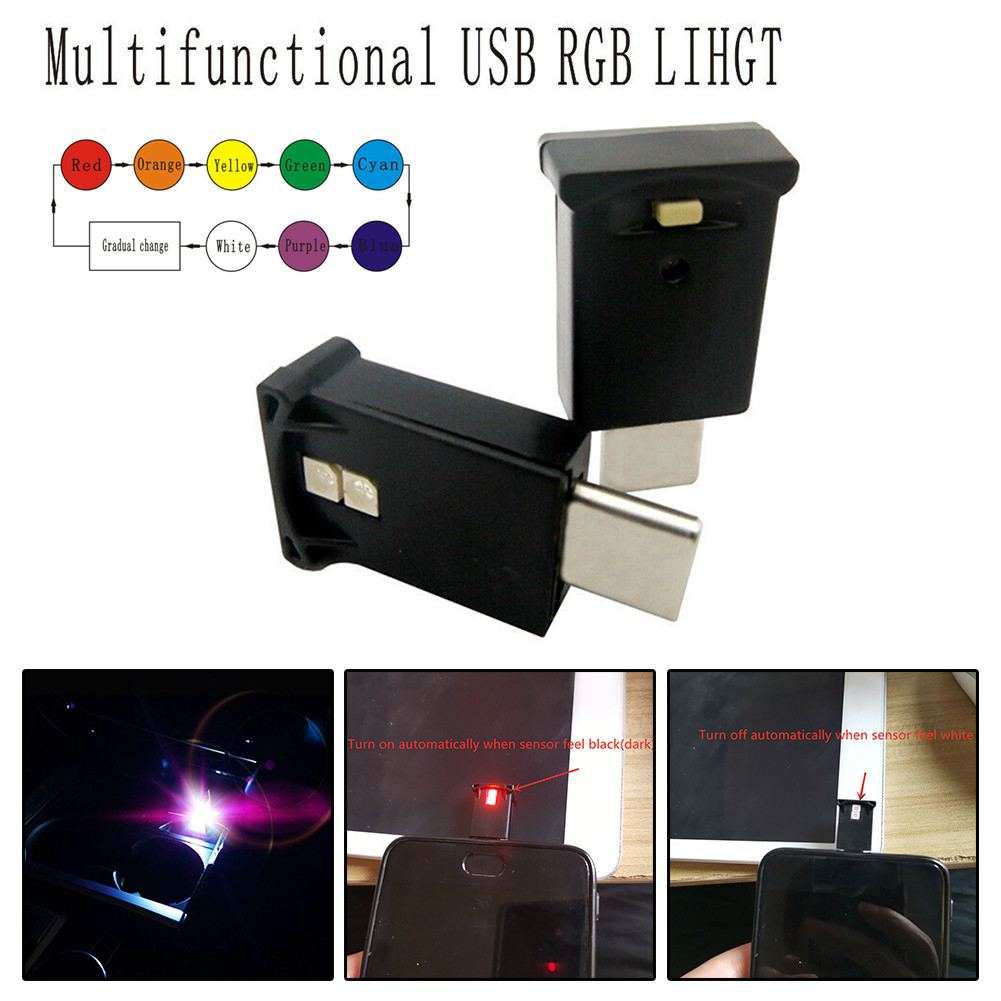 Car Interior Neon Light Usb - LED الداخلية النيون الغلاف الجوي المحيط