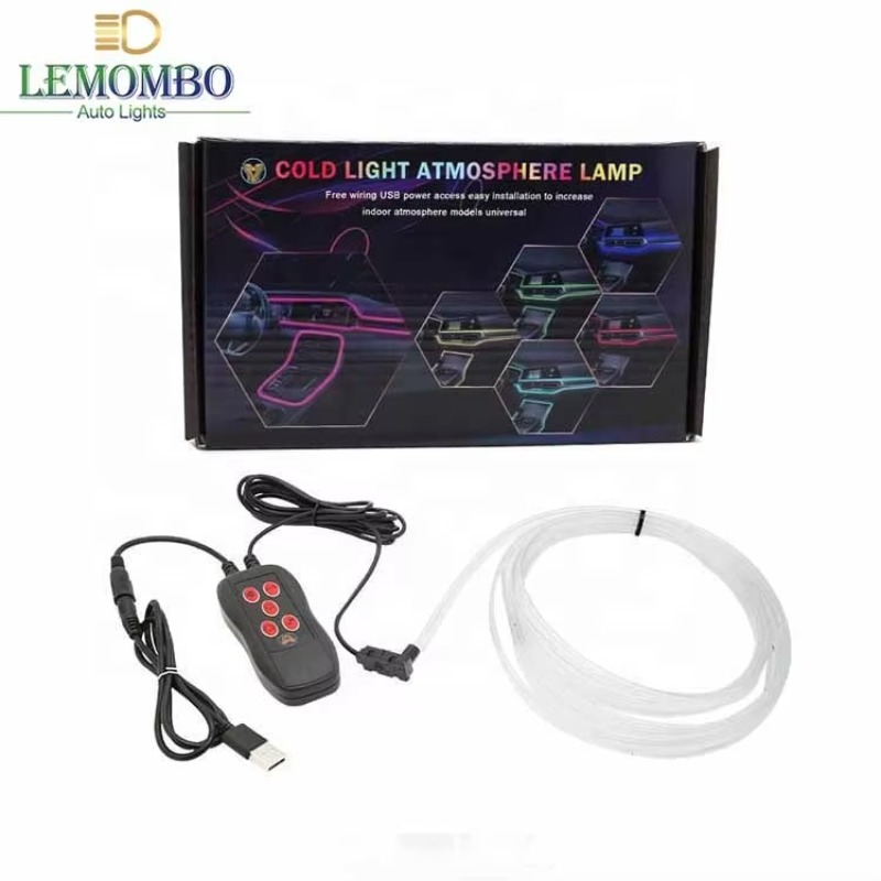 Car Dashboard Light Fiber Optic - شريط إضاءة LED للوحة القيادة بطول