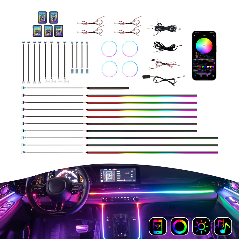 Car Ambient Lighting 18 In 1 - طقم إضاءة محيطة للسيارة الأكثر مبيعًا