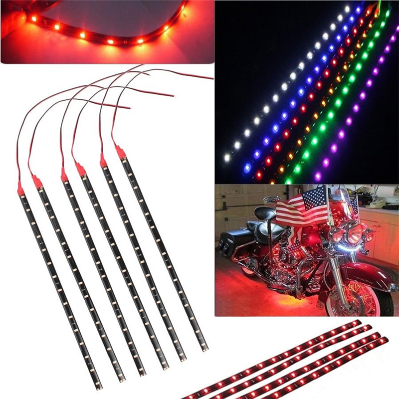 Car Led Strip 12V Waterproof - 6 قطعة مقاومة للماء 15 SMD