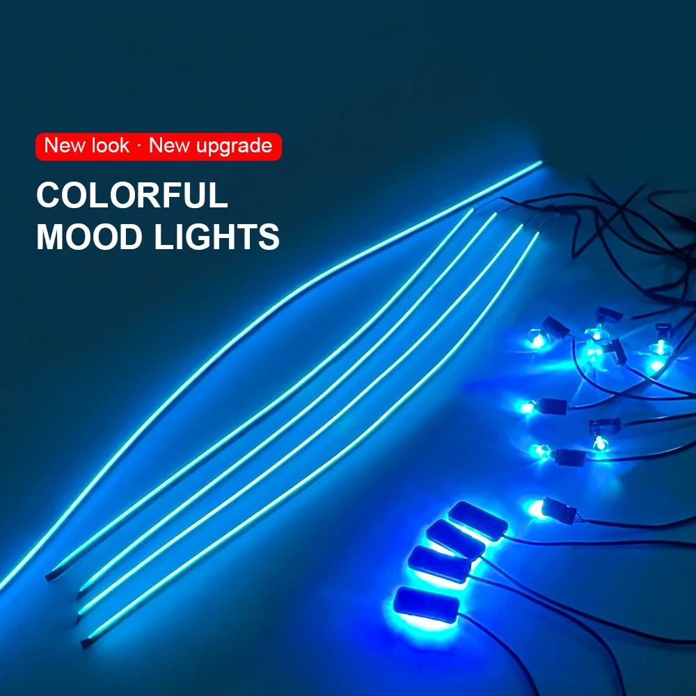 Car Ambient Light Door Panel Acrylic - شريط إضاءة LED أكريليك RGB لتزيين