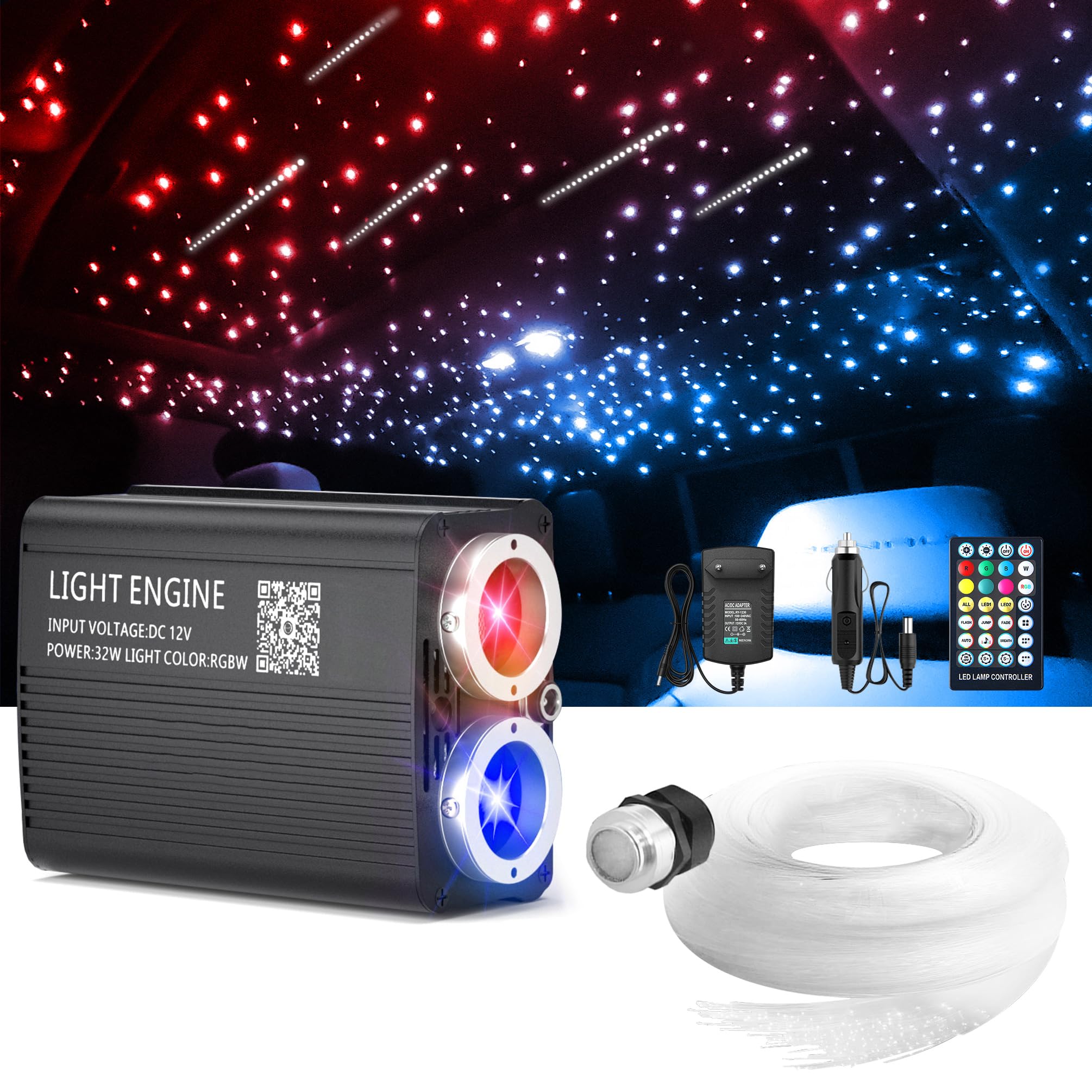 Car Roof Star Light Fiber Optic - 32 واط سقف السيارة ستار ضوء