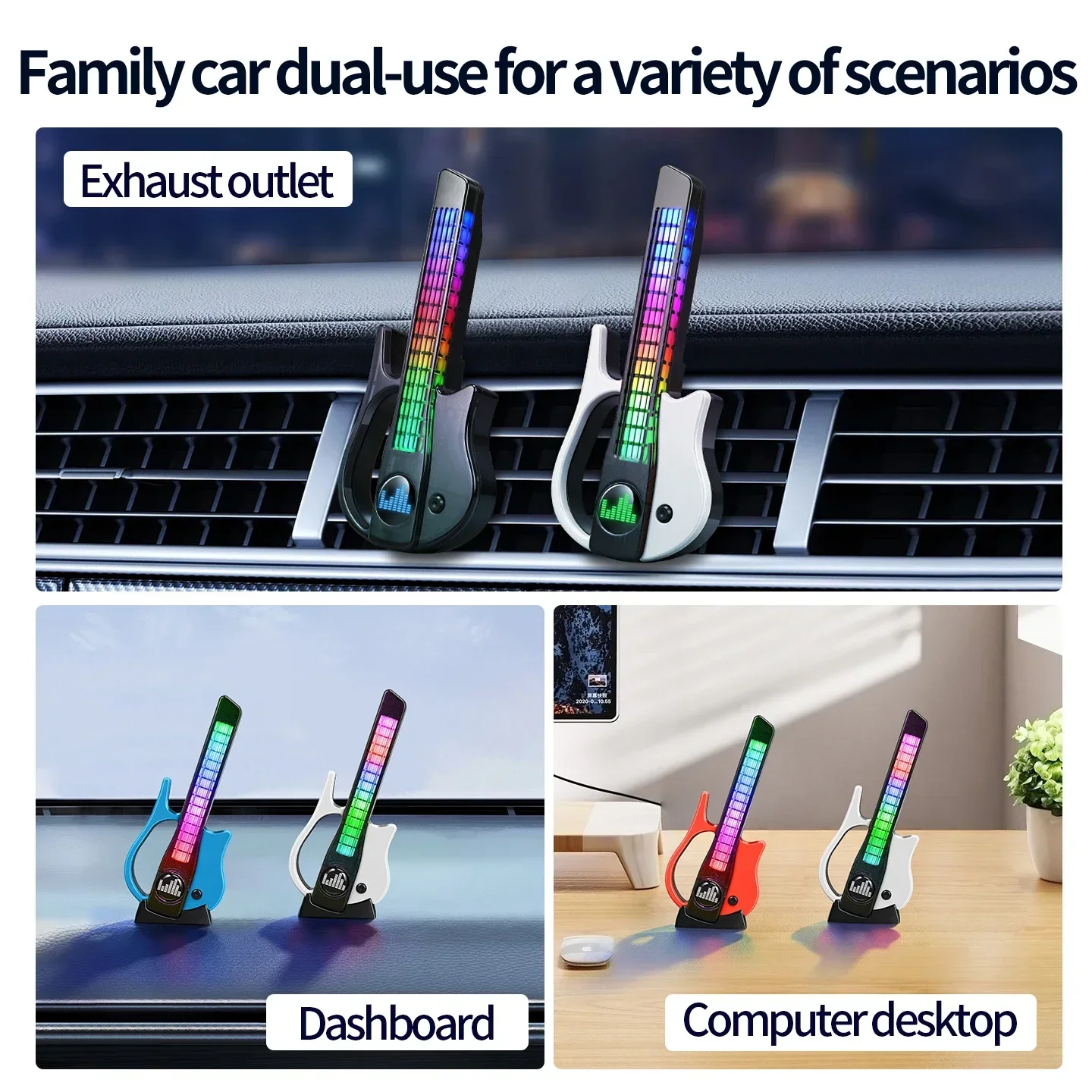 مصباح LED موسيقي RGB يعمل بالص - مراجعة Car Ambient Light Sound Activated وسعره