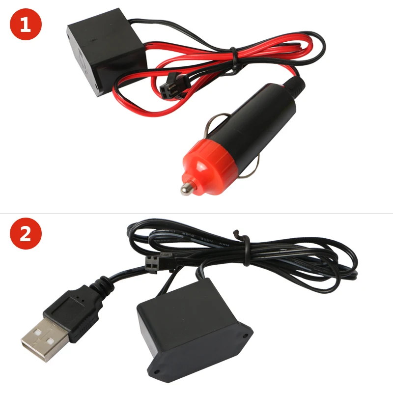 أضواء LED نيون مرنة للسيارة ،  - مراجعة Car Interior Neon Light Usb وسعره
