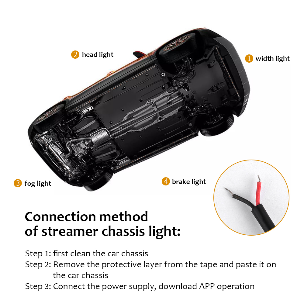 ضوء سفلي للسيارة من RGB ، مصبا - مراجعة Car Led Strip 12V Waterproof وسعره
