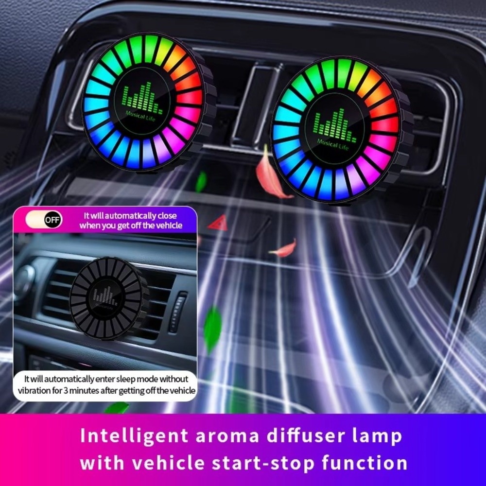 مصباح عطري للسيارة يعمل بالصوت - مراجعة Car Ambient Light Sound Activated وسعره