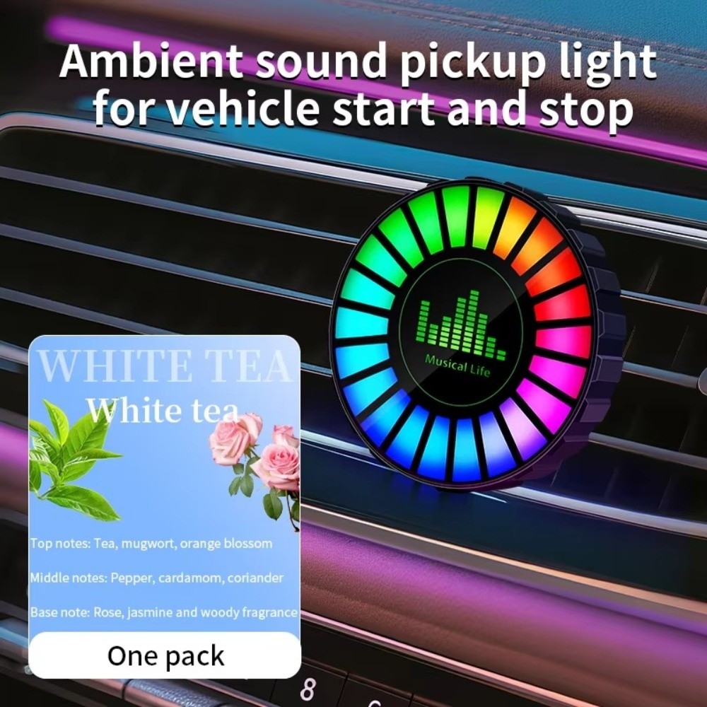 مصباح عطري للسيارة يعمل بالصوت - مراجعة Car Ambient Light Sound Activated وسعره