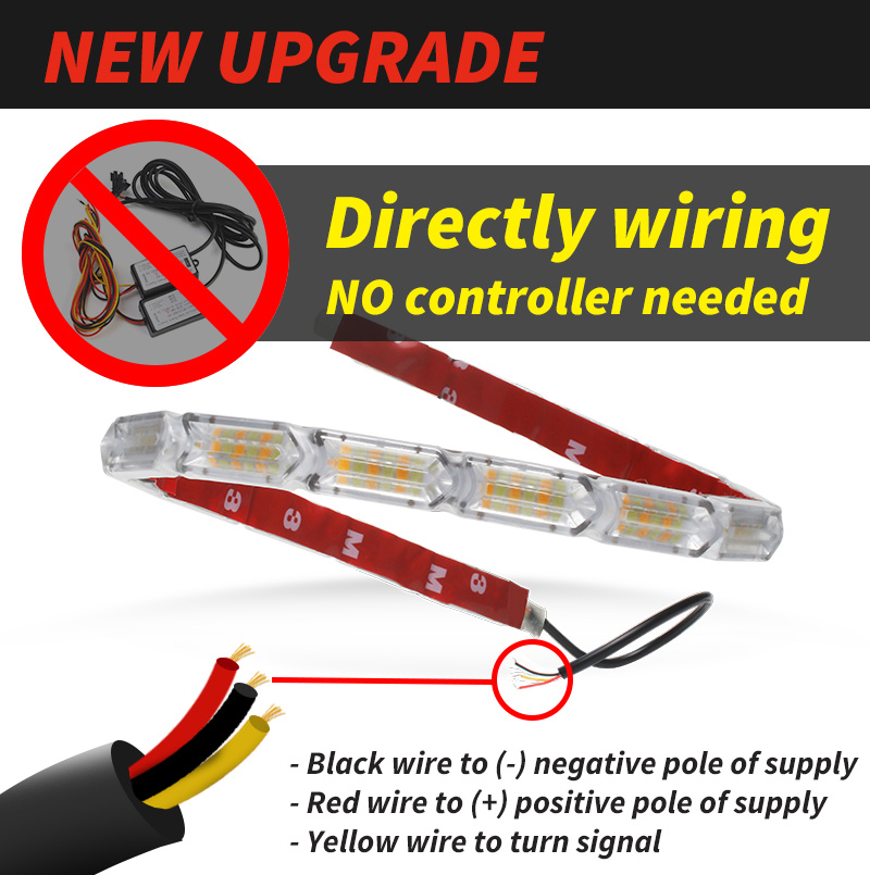 1 زوج تتدفق DRL LED النهار تشغ - مراجعة Car Led Strip 12V Waterproof وسعره