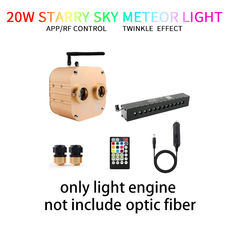 20 واط نيزك وميض سيارة السماء  - مراجعة Car Roof Star Light Fiber Optic وسعره