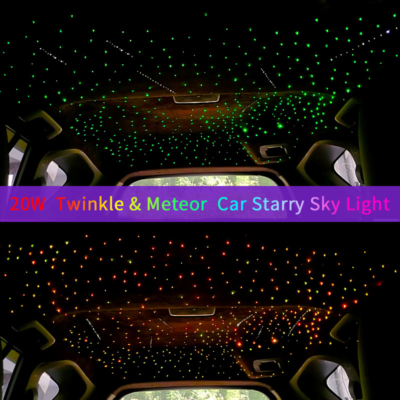 20 واط نيزك وميض سيارة السماء  - مراجعة Car Roof Star Light Fiber Optic وسعره