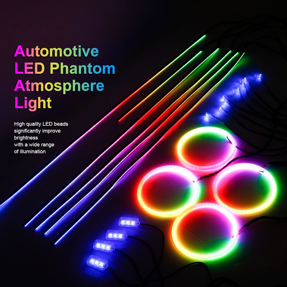 6/10/14/18/22 في 1 إضاءة داخلي - مراجعة Car Interior Led Strip App Control وسعره