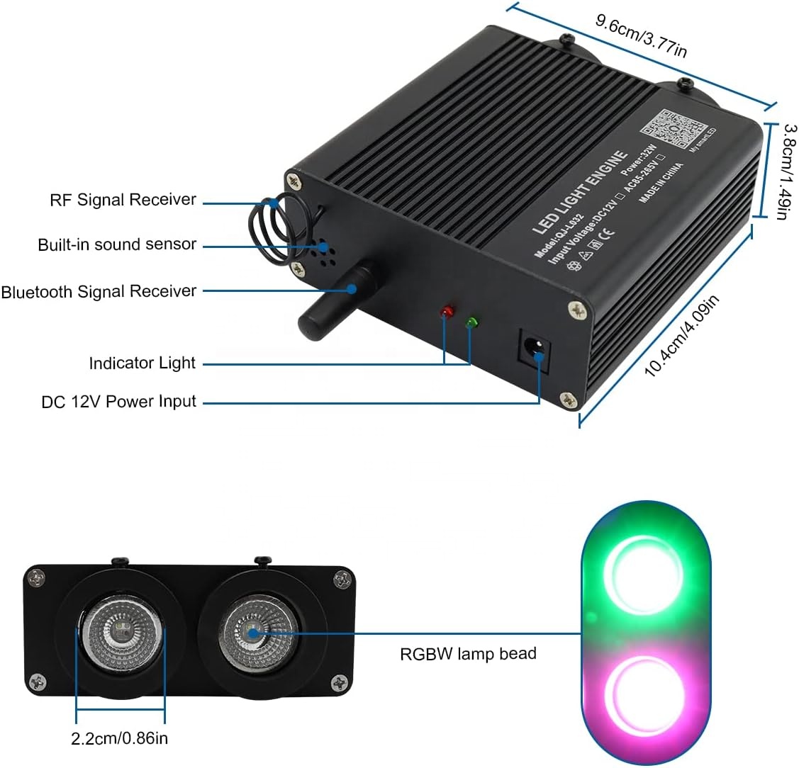 طقم إضاءة سقف السيارة بالألياف - مراجعة Car Roof Star Light Fiber Optic وسعره