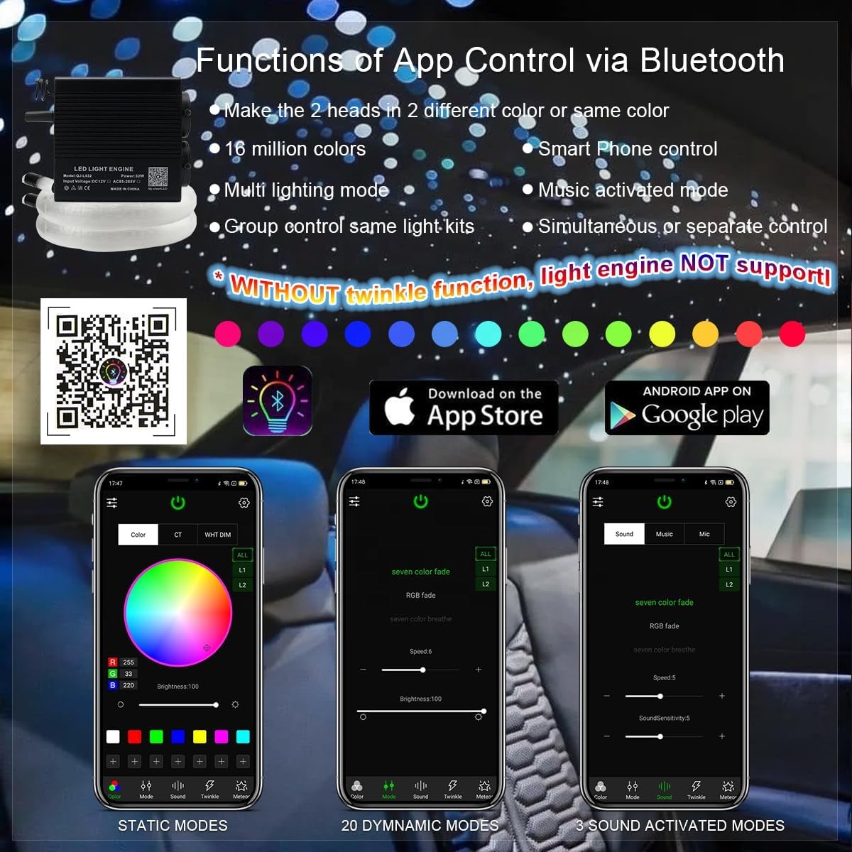 طقم إضاءة سقف السيارة بالألياف - مراجعة Car Roof Star Light Fiber Optic وسعره
