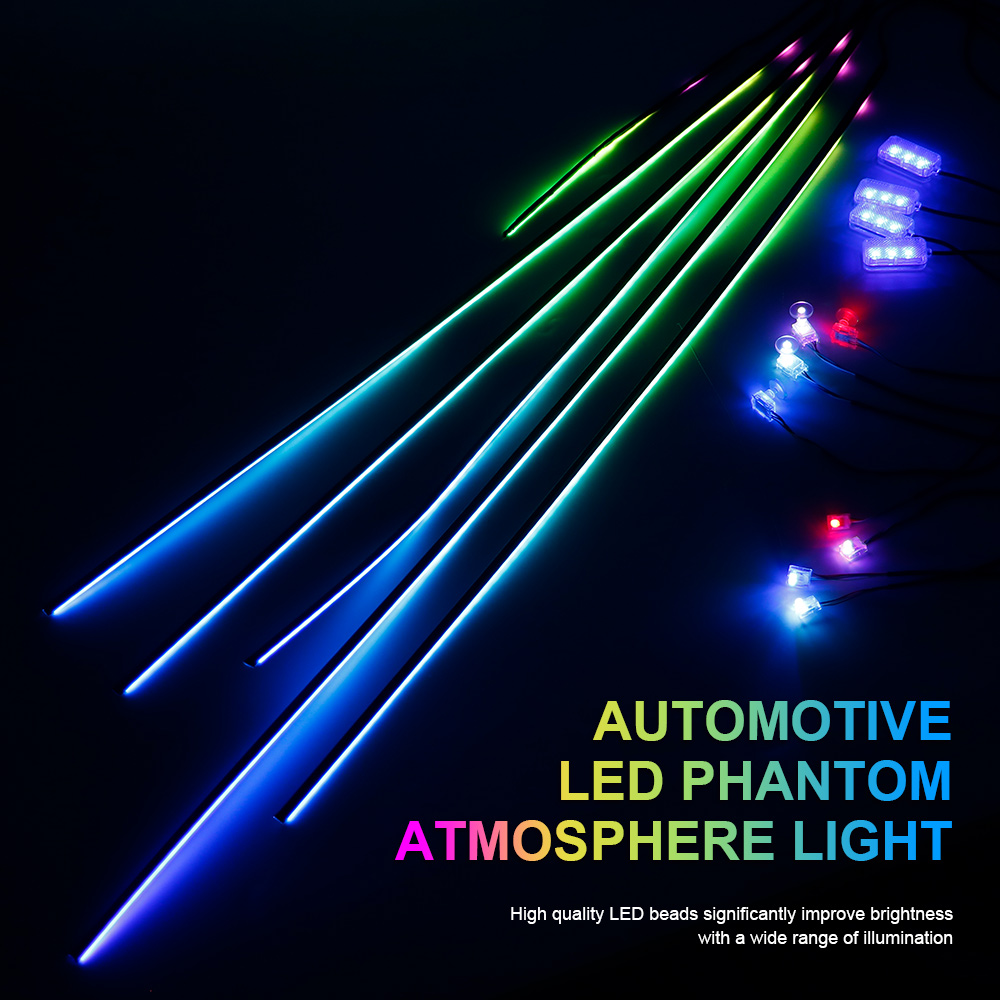 18/22 في 1 أكريليك Led سيارة ا - مراجعة Car Ambient Lighting 64 Color وسعره