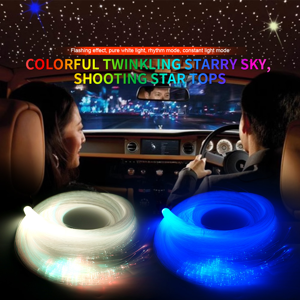وميض RGBW ضوء السماء المرصعة ب - مراجعة Car Roof Star Light Fiber Optic وسعره
