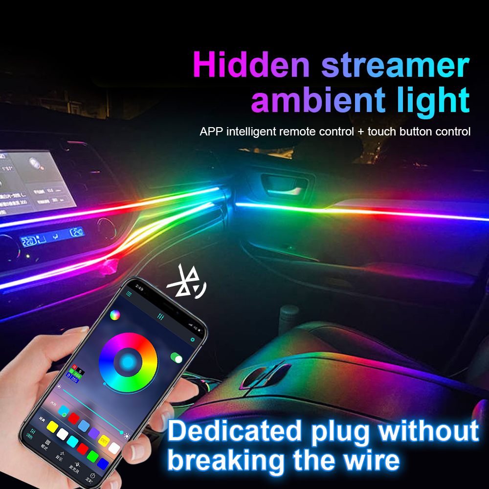 18 في 1 64 لون RGB سيمفونية سي - مراجعة Car Ambient Lighting 64 Color وسعره
