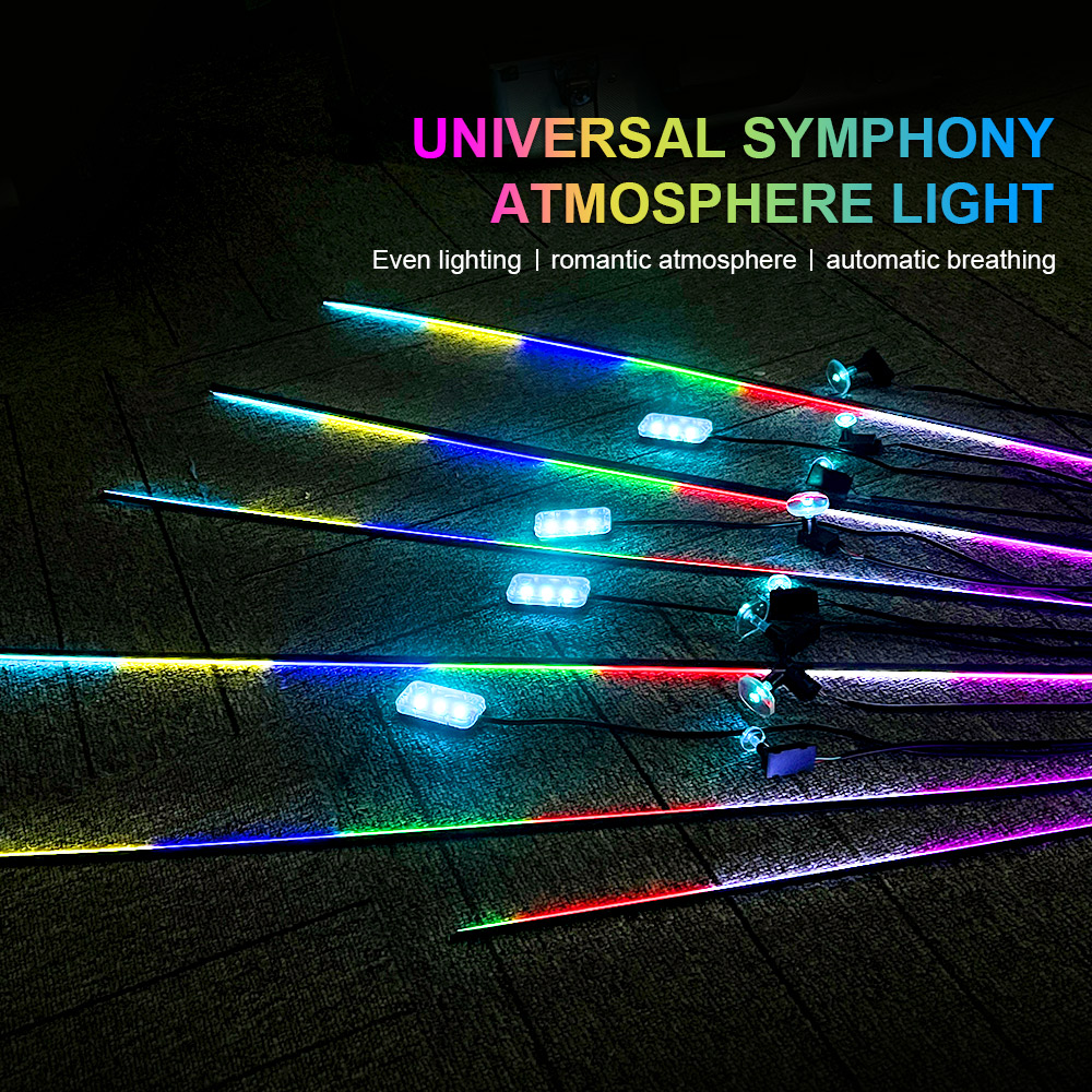 18 في 1 64 لون RGB سيمفونية سي - مراجعة Car Ambient Lighting 64 Color وسعره