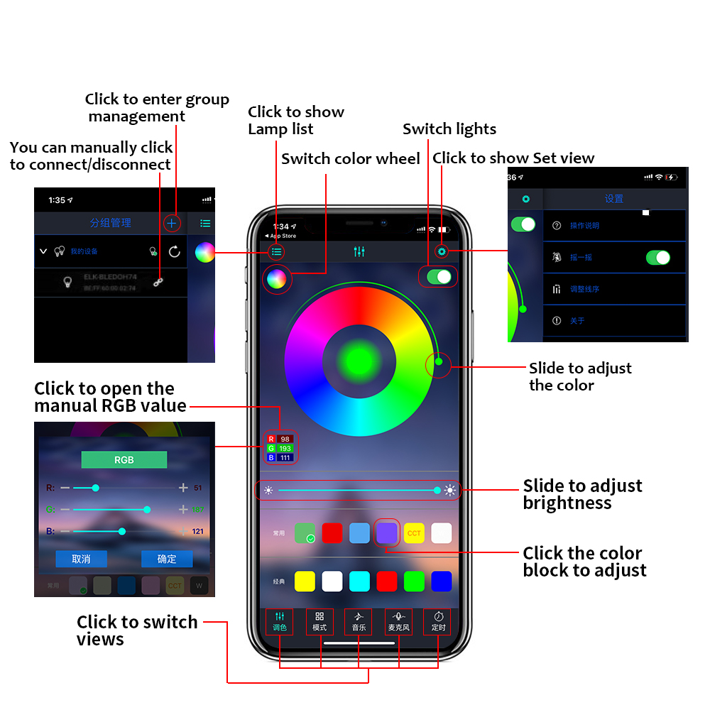 14 في 1 RGB سيارة الداخلية الم - مراجعة Car Interior Led Strip App Control وسعره