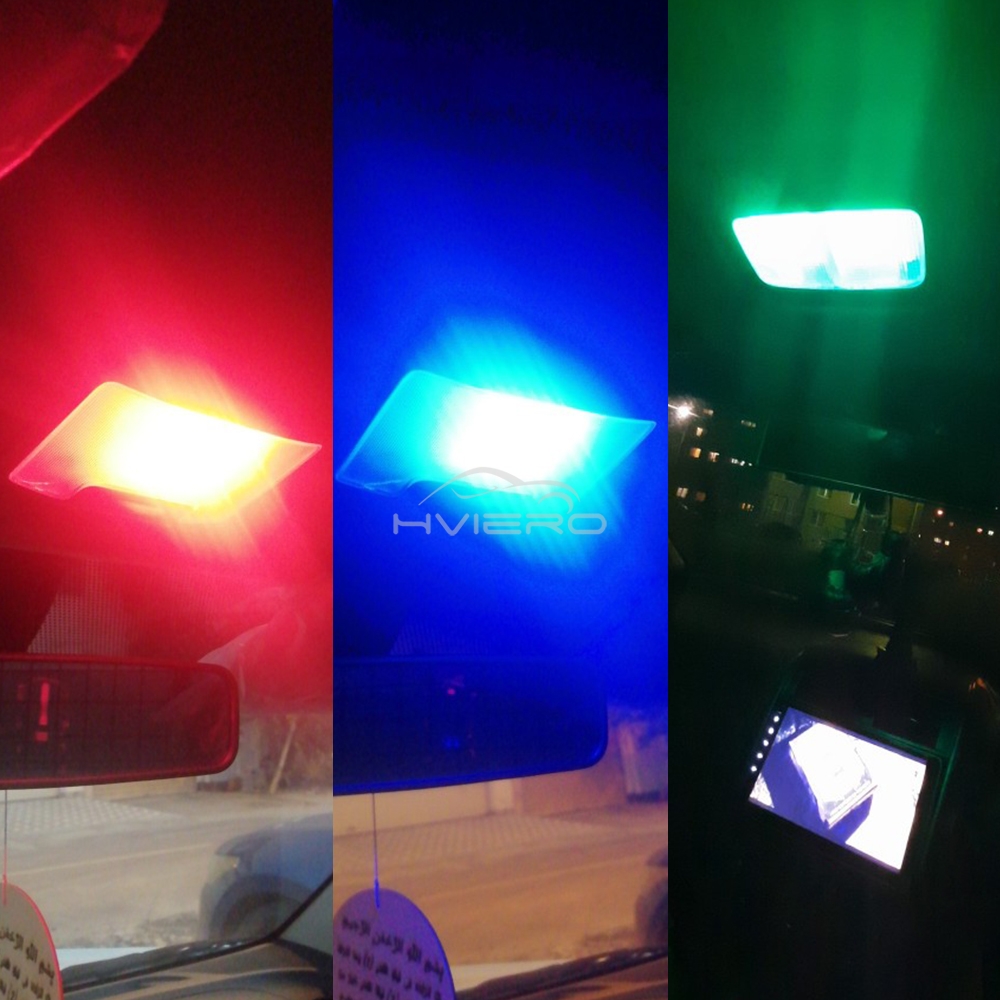 قطعتان من مصابيح LED T10 RGB ا - مراجعة Car Ambient Light Kit With Remote وسعره