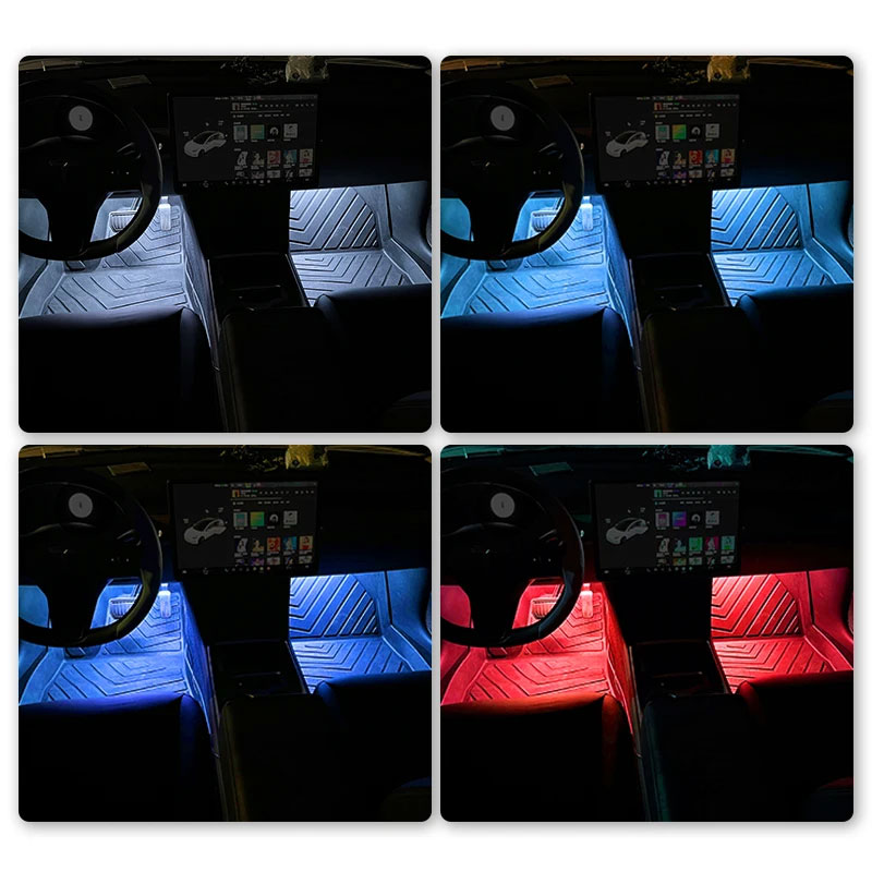 إضاءة نيون للسيارة، إضاءة أرضي - مراجعة Car Interior Neon Light Usb وسعره