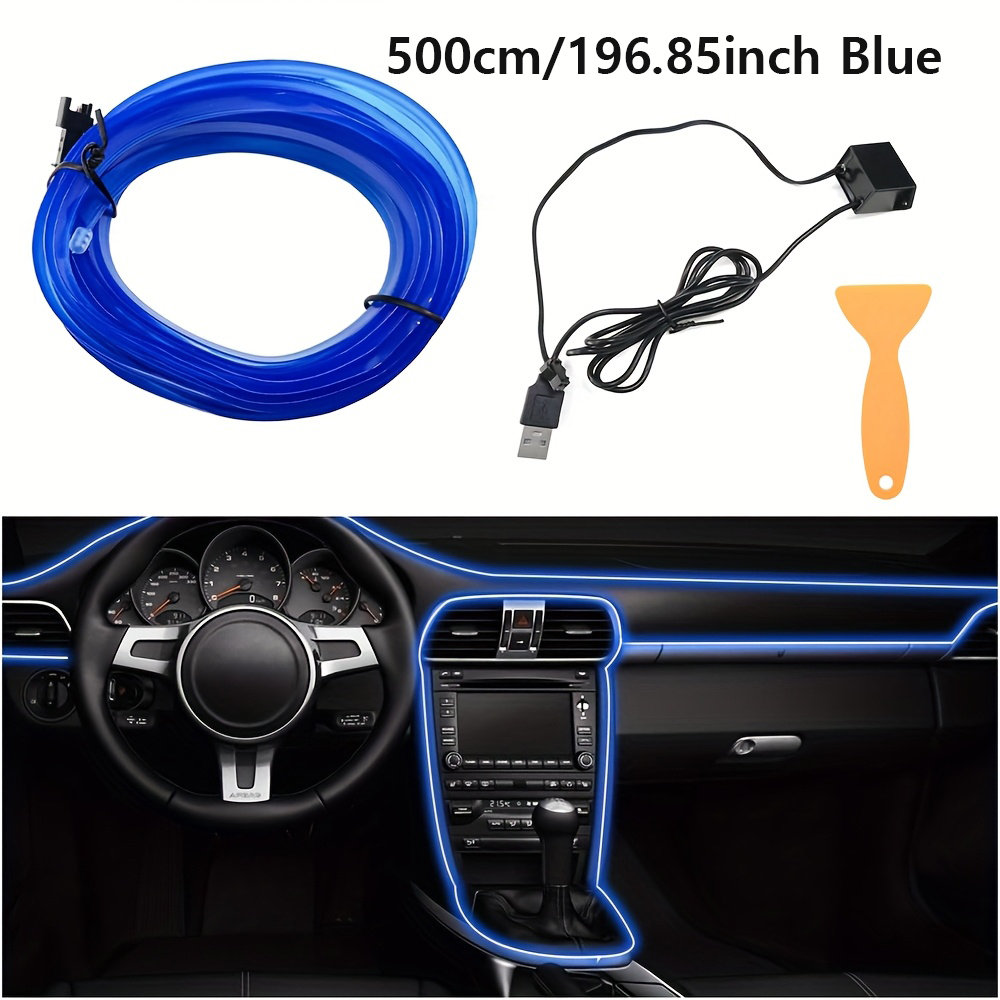 شريط إضاءة RGB للسيارة بطول 5  - مراجعة Car Dashboard Light Fiber Optic وسعره