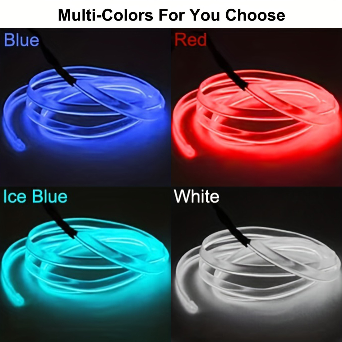 شرائط إضاءة LED نيون للسيارة ب - مراجعة Car Interior Neon Light Usb وسعره