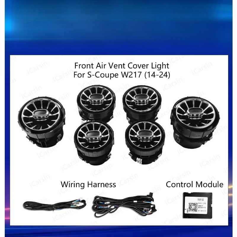 شريط إضاءة ديناميكي W217 W222  - مراجعة Car Ambient Lighting 64 Color وسعره