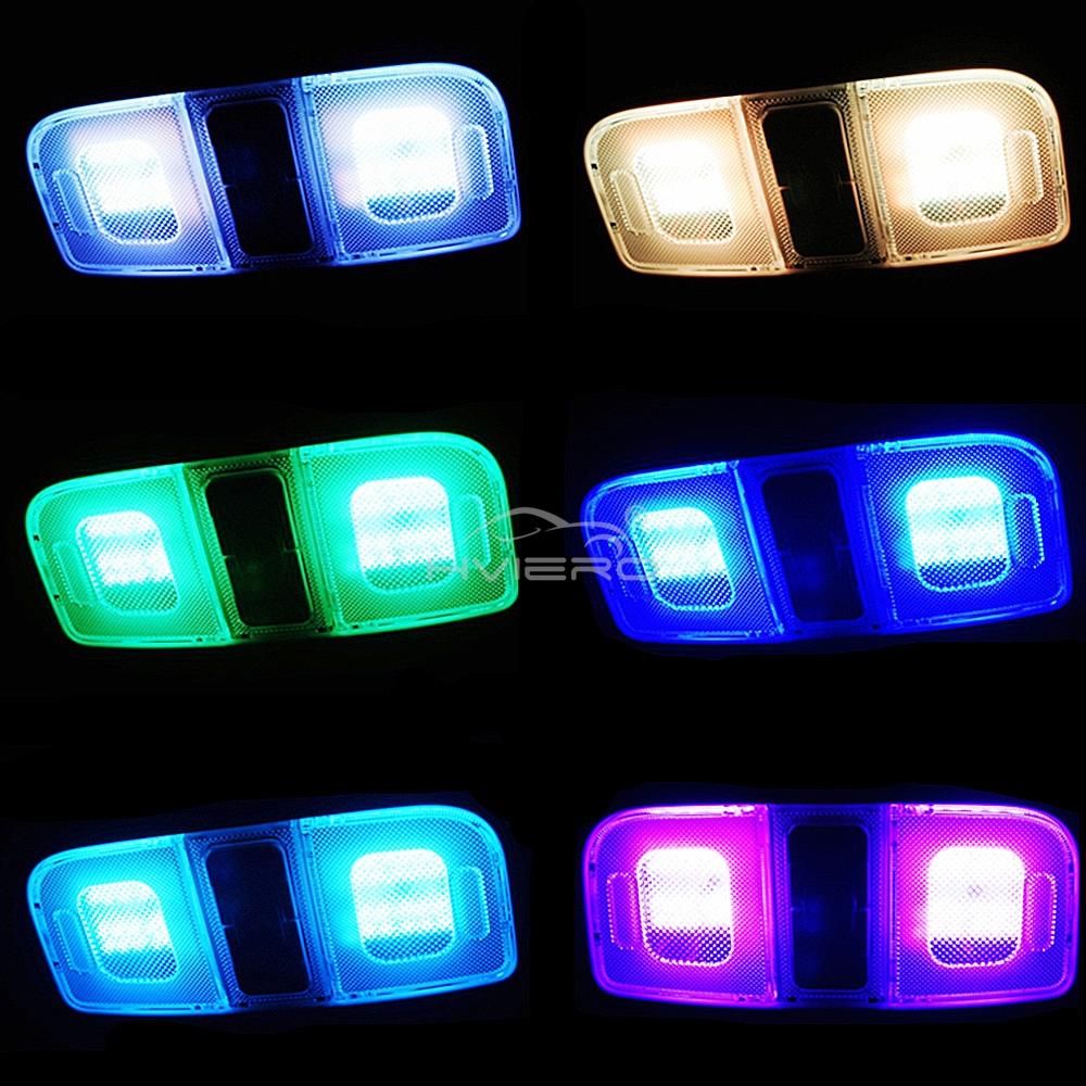 2X السيارات الديكور الداخلي LE - مراجعة Car Ambient Light Kit With Remote وسعره