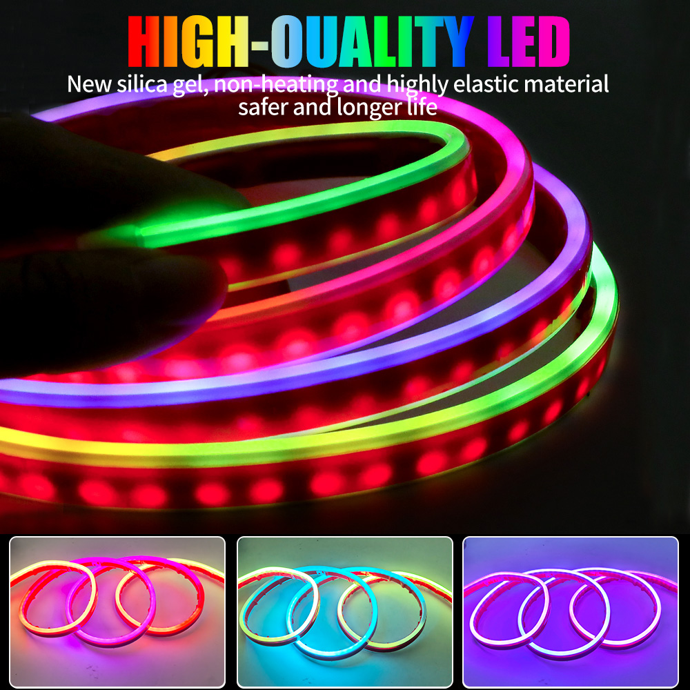 RGB المسح الديناميكي بدء تشغيل - مراجعة Car Led Strip 12V Waterproof وسعره
