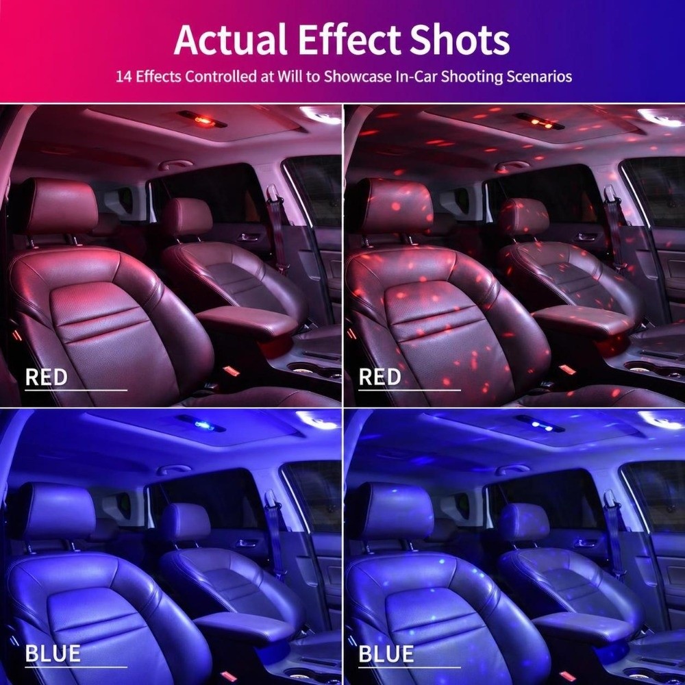 مصباح إضاءة داخلية للسيارة يعم - مراجعة Car Ambient Light Sound Activated وسعره