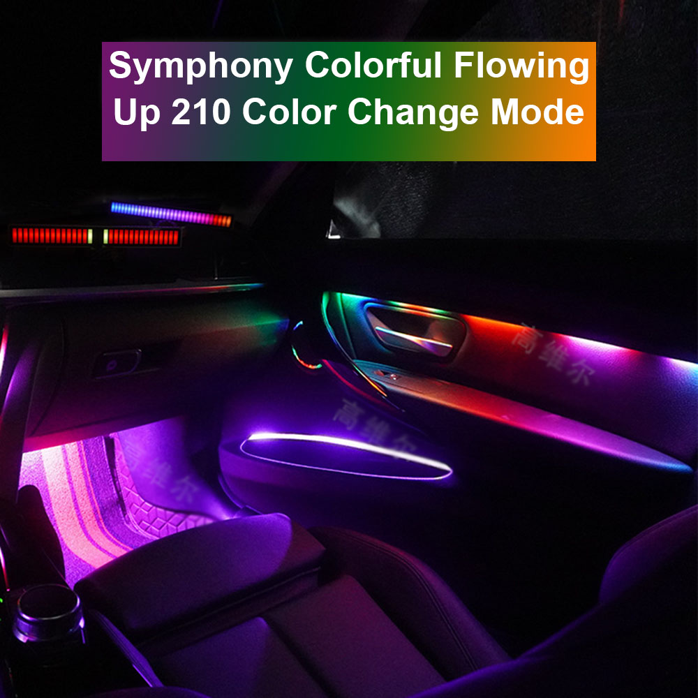 6 10 14 في 1 18 في 1 LED سيمفو - مراجعة Car Dashboard Light Fiber Optic وسعره