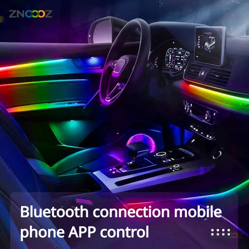 نيون سيارة الداخلية أضواء المح - مراجعة Car Interior Led Strip App Control وسعره