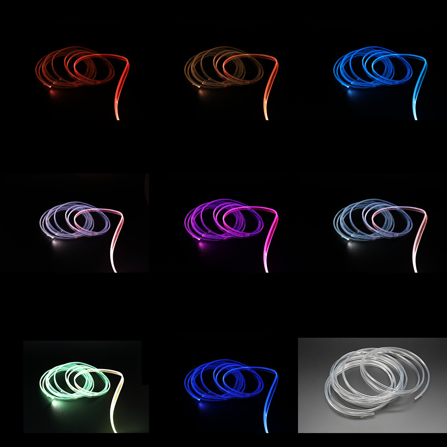 12 فولت 4 متر RGB الألياف البص - مراجعة Car Dashboard Light Fiber Optic وسعره