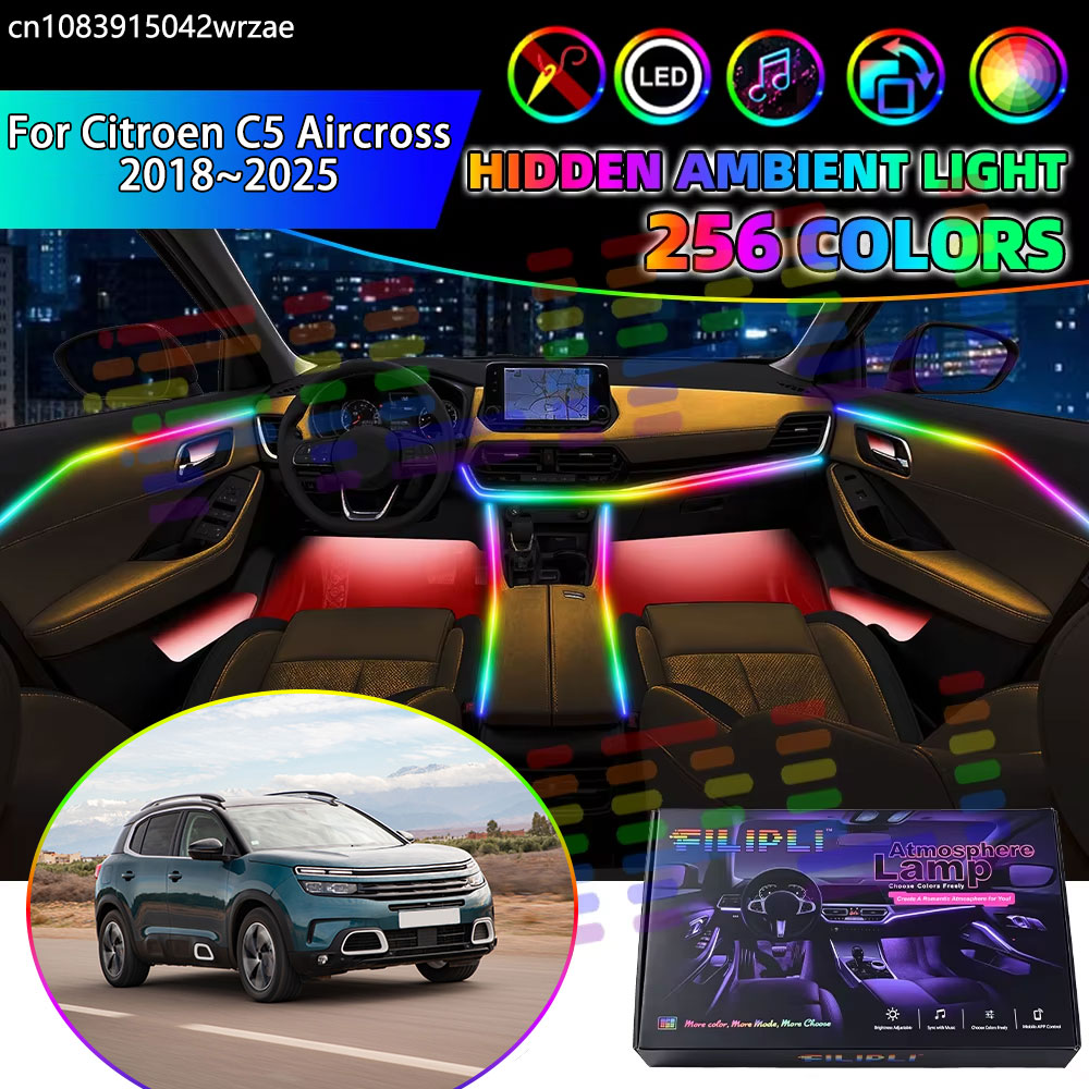 مجموعة إضاءة داخلية للسيارة بت - مراجعة Car Interior Led Strip App Control وسعره