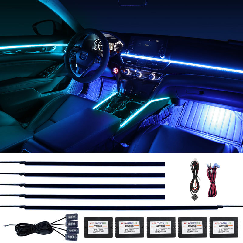 شريط إضاءة LED أكريليك RGB لتز - مراجعة Car Ambient Light Door Panel Acrylic وسعره