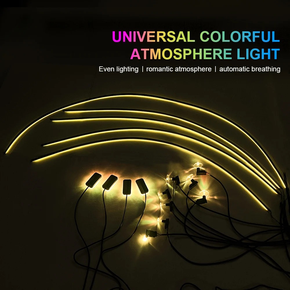 شريط إضاءة LED أكريليك RGB لتز - مراجعة Car Ambient Light Door Panel Acrylic وسعره