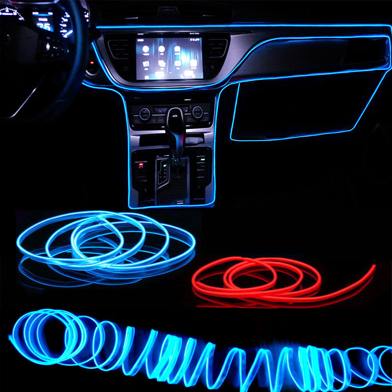 1 متر/3 متر/5 متر سيارة الداخل - مراجعة Car Interior Neon Light Usb وسعره
