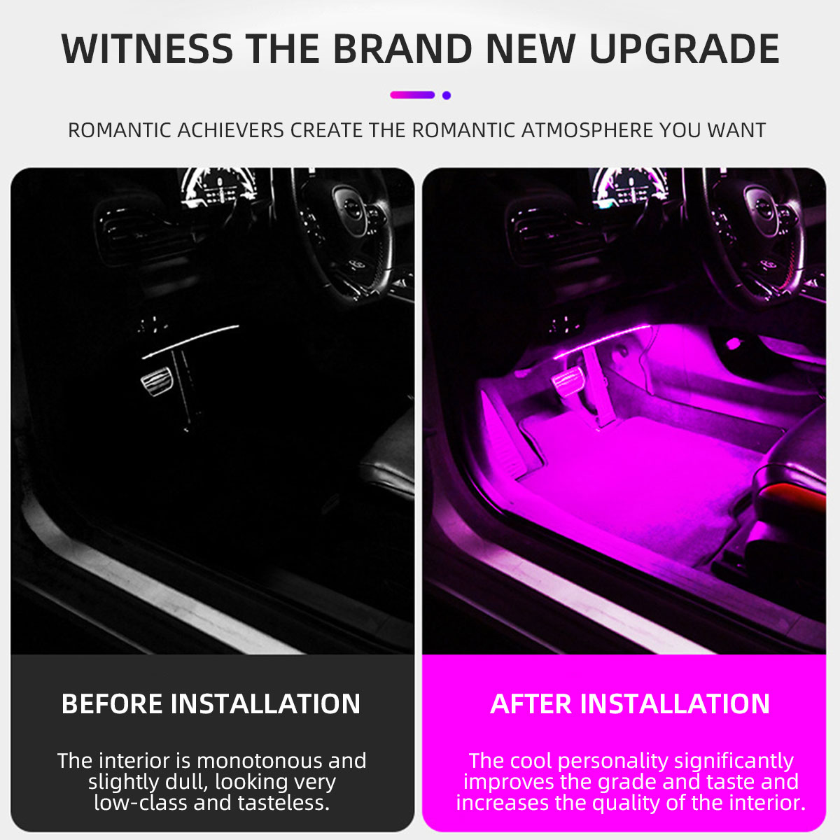 مصباح داخلي للسيارة بـ 12/18 م - مراجعة Car Interior Neon Light Usb وسعره