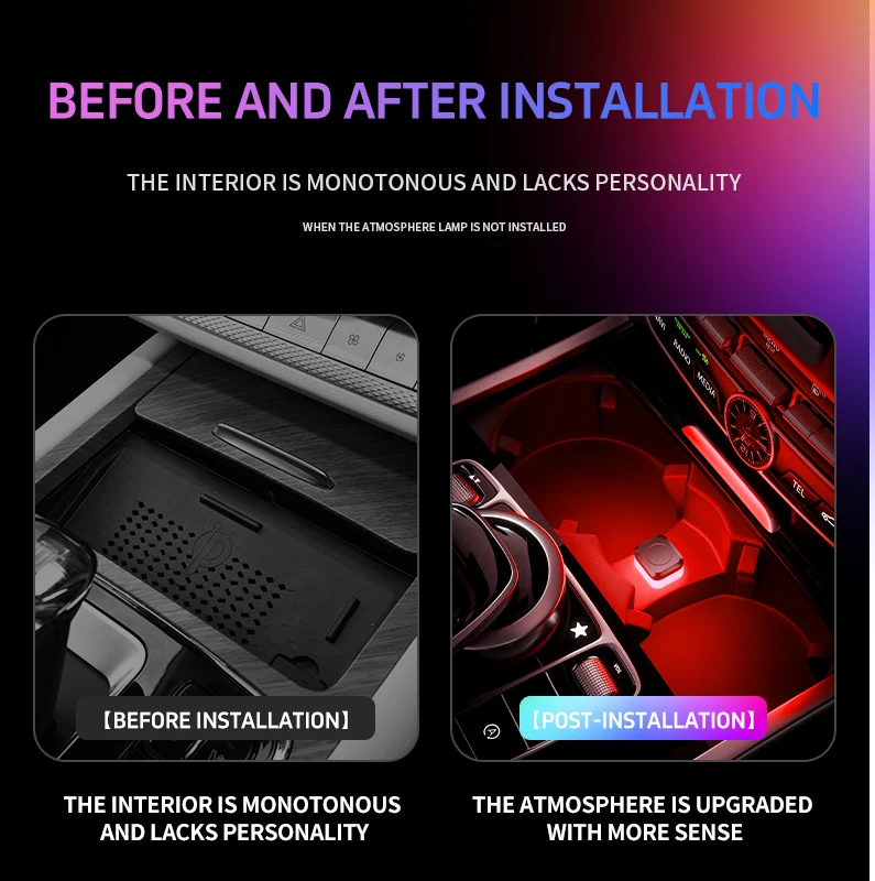 مصباح LED للسيارة يعمل عبر USB - مراجعة Car Interior Led Strip App Control وسعره