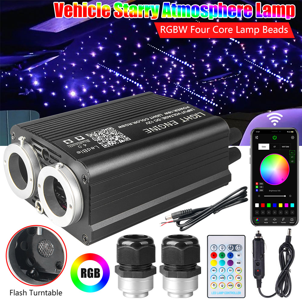 طقم إضاءة سقف السيارة بتصميم ا - مراجعة Car Roof Star Light Fiber Optic وسعره