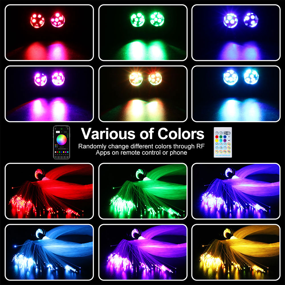 طقم إضاءة سقف السيارة بتصميم ا - مراجعة Car Roof Star Light Fiber Optic وسعره