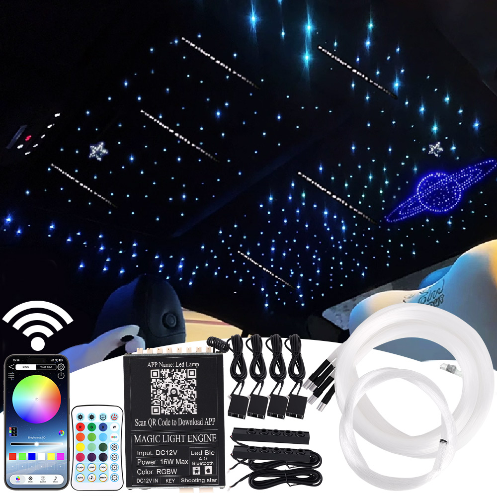 16 واط وميض السماء المرصعة بال - مراجعة Car Roof Star Light Fiber Optic وسعره