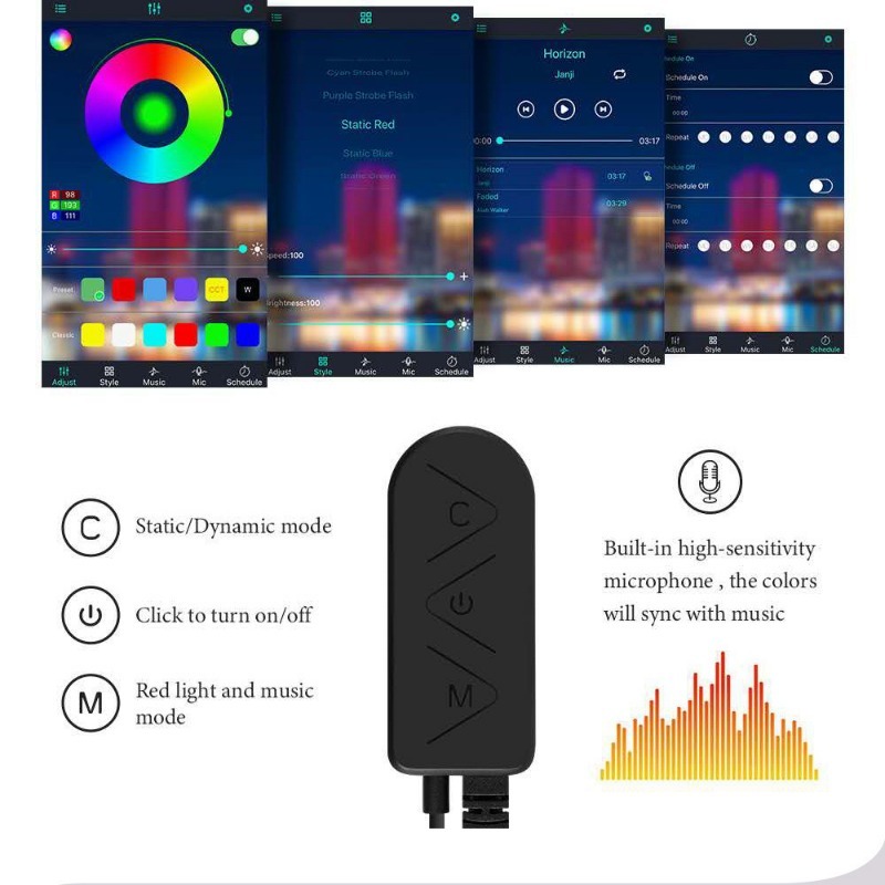 سيارة RGB المحيطة مصباح ليد قط - مراجعة Car Ambient Light Fiber Optic 6M وسعره