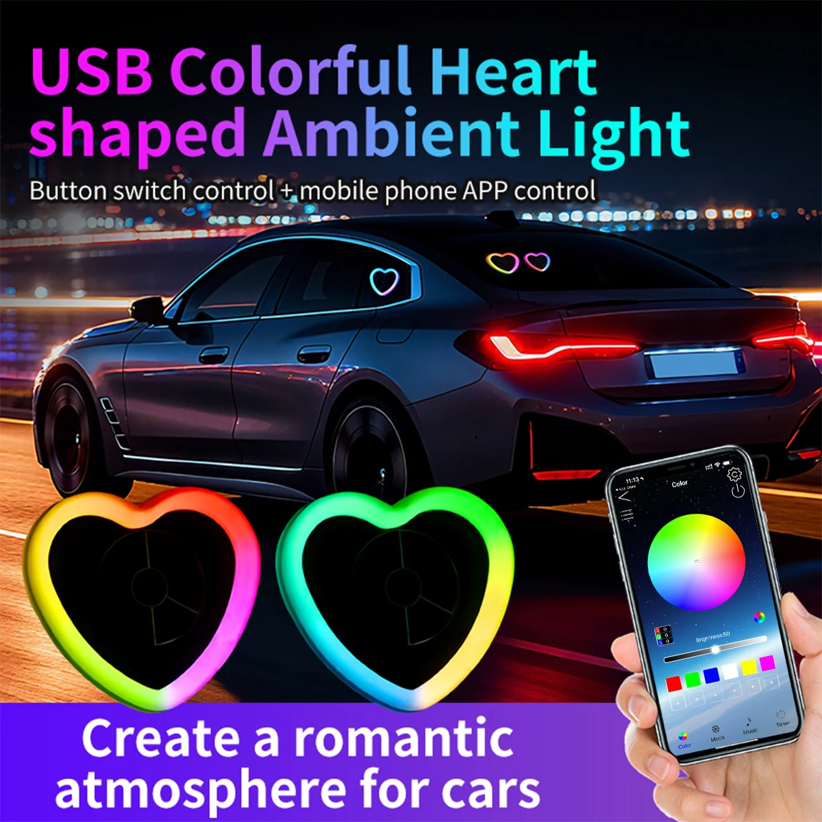 ضوء النيون سيمفونية سيارة مثلث - مراجعة Car Interior Neon Light Usb وسعره