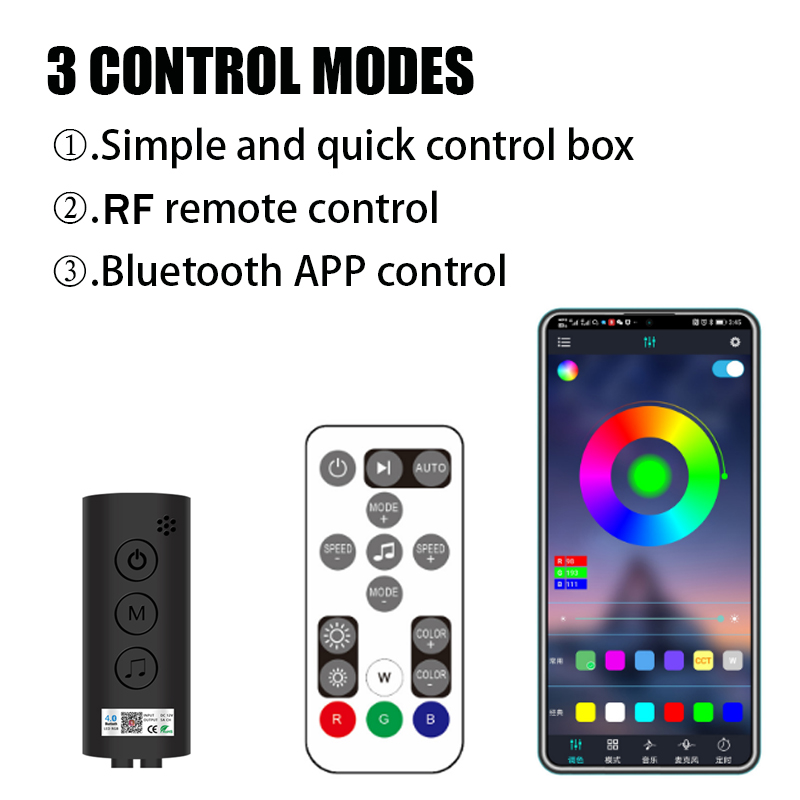 48 LED عن بعد App التحكم شرائط - مراجعة Car Interior Led Strip App Control وسعره