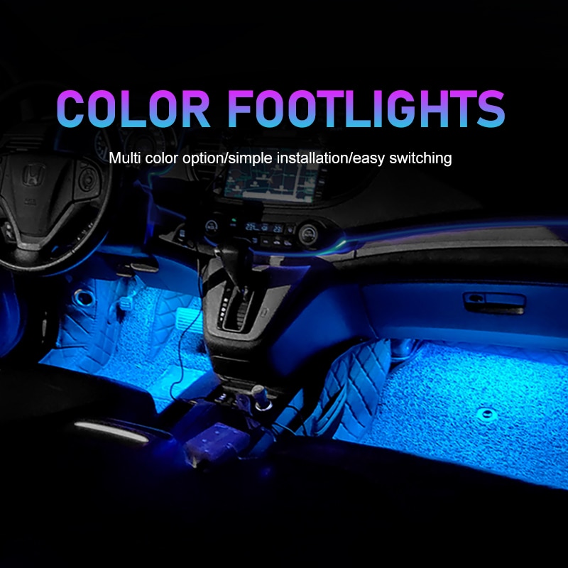 ضوء النيون للسيارة ضوء القدم أ - مراجعة Car Interior Neon Light Usb وسعره