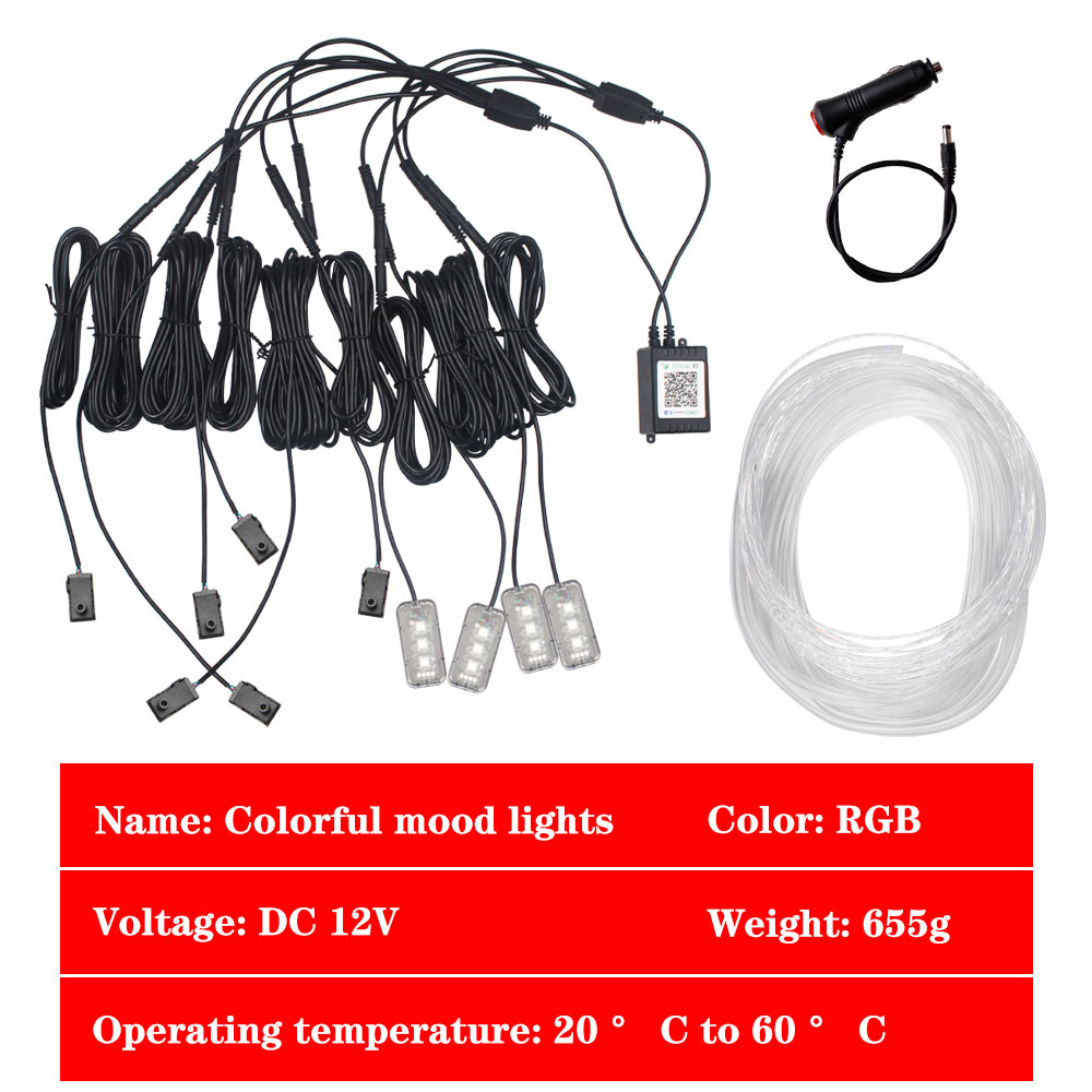 إكسسوارات سيارة 9/10 في 1، زين - مراجعة Car Dashboard Light Fiber Optic وسعره