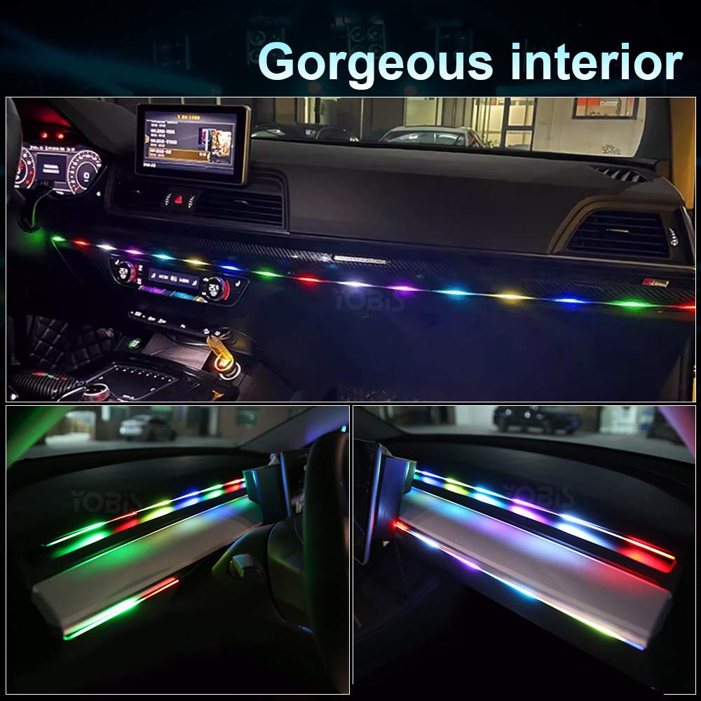 أضواء محيطة للسيارة بتقنية LED - مراجعة Car Ambient Lighting 64 Color وسعره