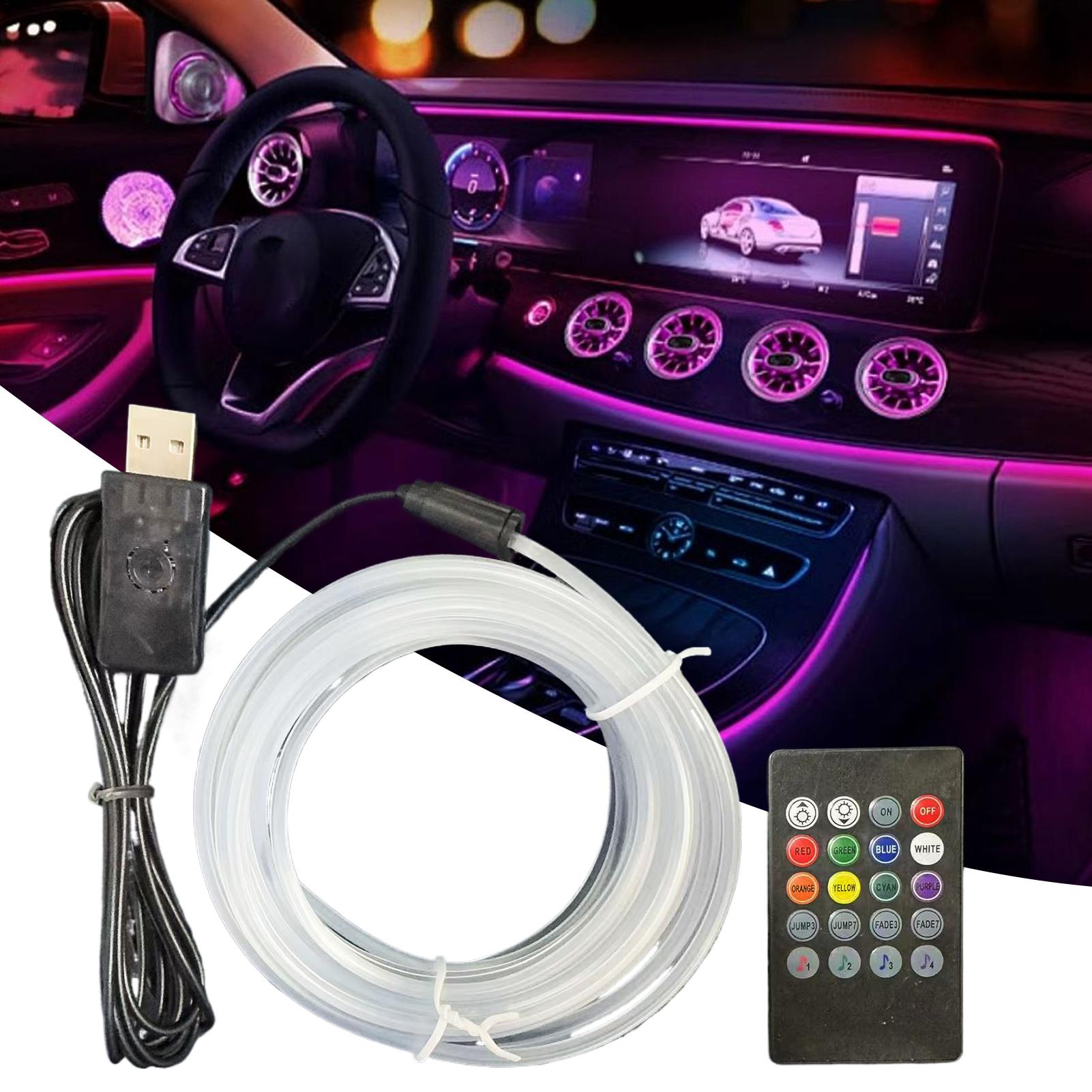 إضاءة داخلية للسيارة تعمل بالت - مراجعة Car Ambient Light Sound Activated وسعره